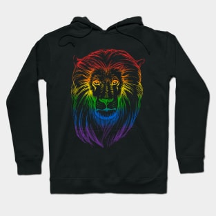 Rainbow Lion Art Hoodie